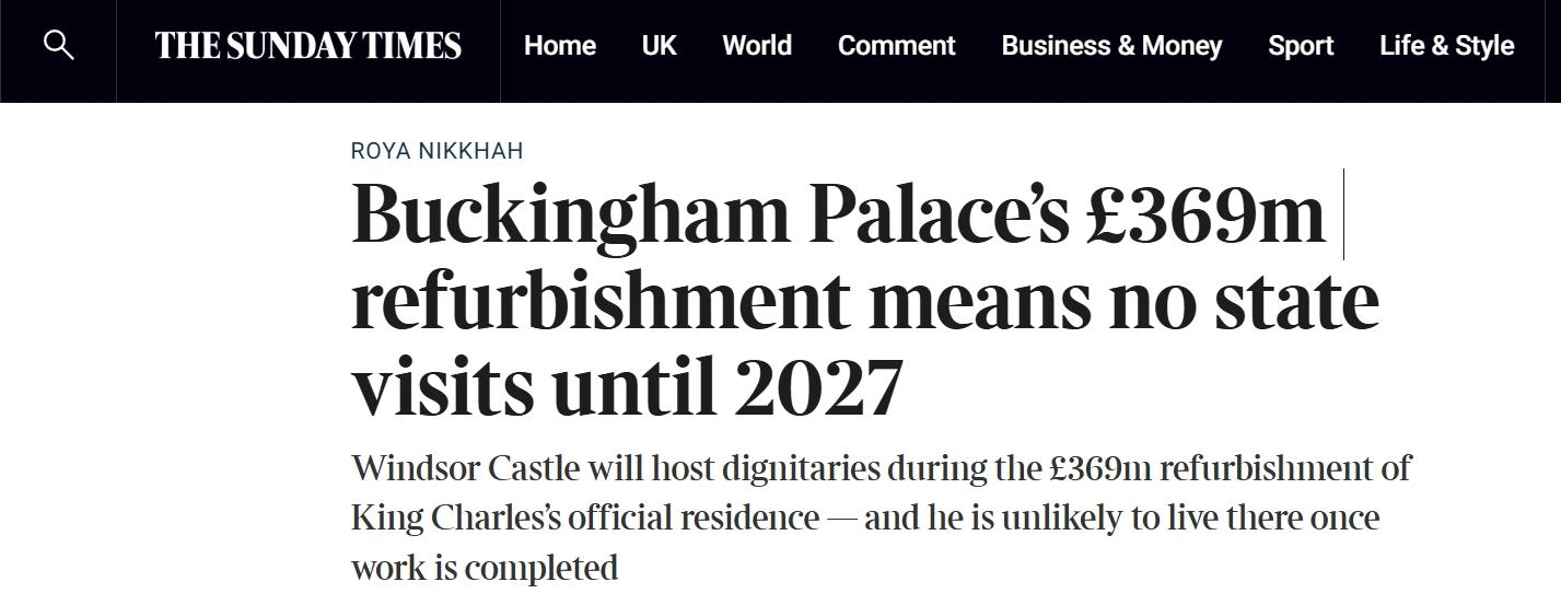 图片[2]-白金汉宫将“关门歇业”3年，耗费3.69亿英镑进行翻修-华闻时空