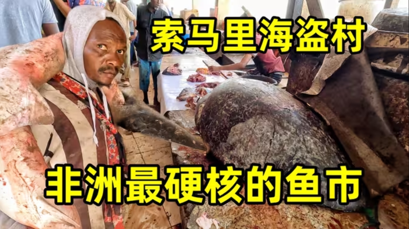 探访索马里海盗村，看看非洲最硬核的鱼市，没想到居然这都能卖-华闻时空