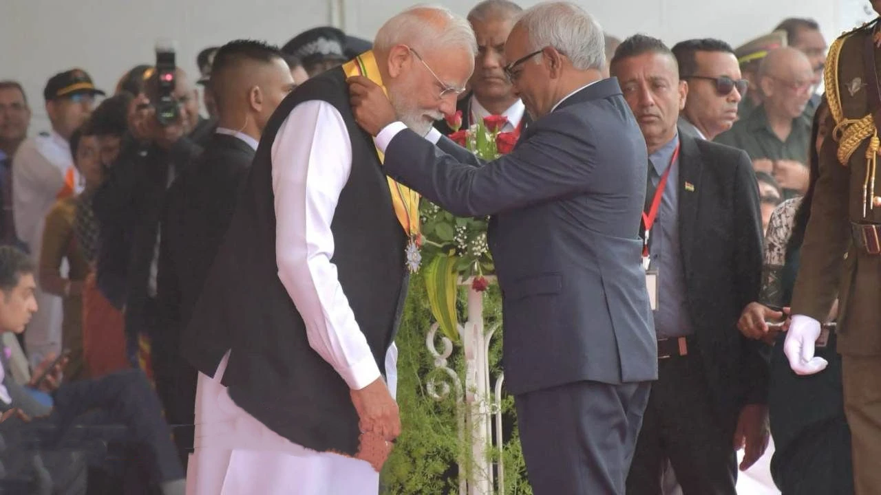 图片[1]-毛里求斯政府授予印度总理GCSK最高荣誉-华闻时空