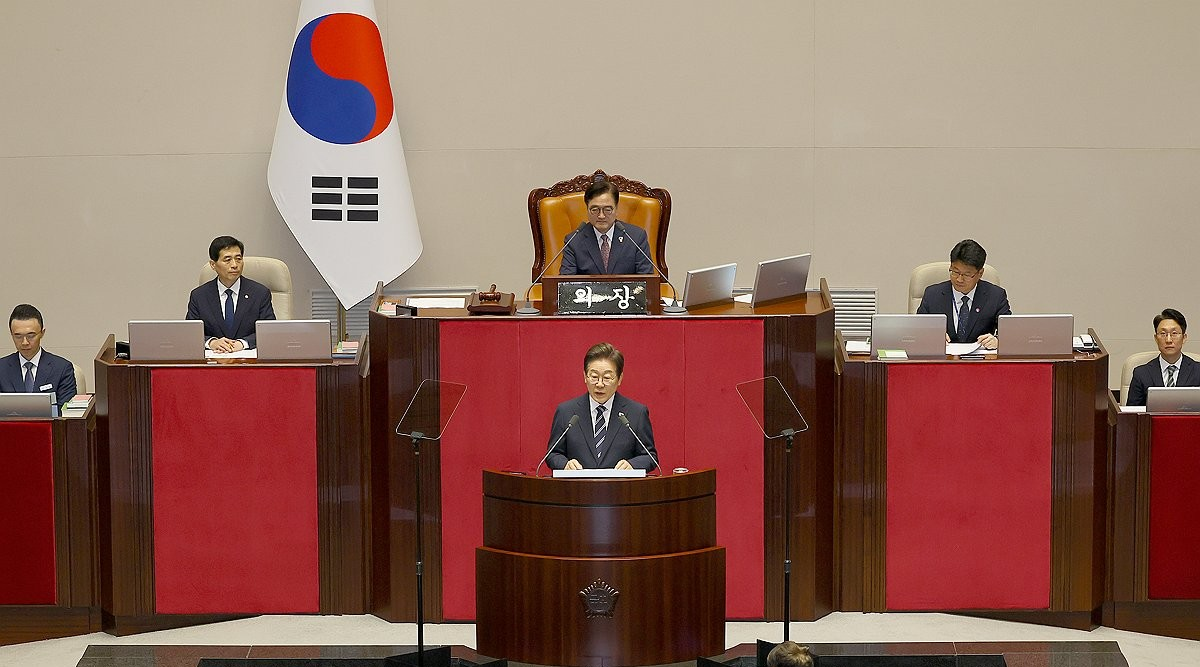 韩国总统李在明就任后首次发表施政演说，强调半岛和平重要性-华闻时空