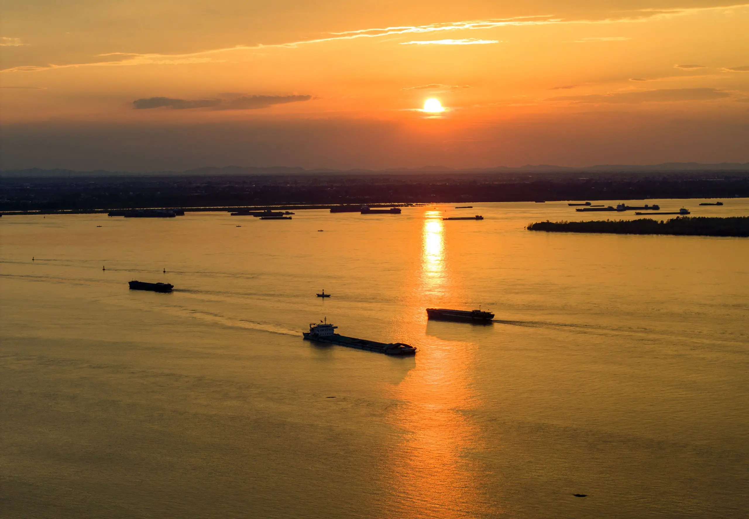 图片[2]-安徽芜湖：长江晚霞美如画-华闻时空