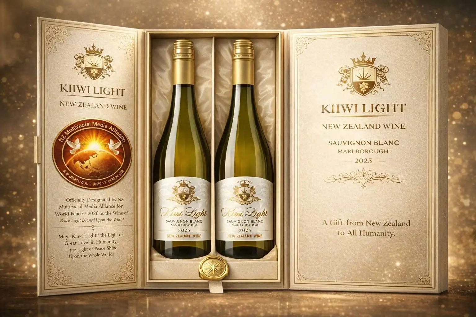 图片[1]-NZ华新社述评：当一杯酒被赋予使命一一奇异光 / 长相思：呼唤世界和平之光-华闻时空