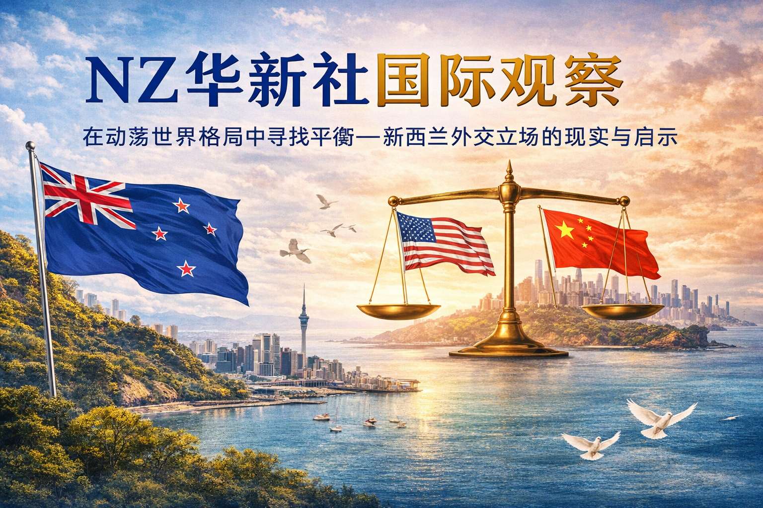 NZ华新社国际观察在动荡世界格局中寻找平衡——新西兰外交立场的现实与启示-华闻时空