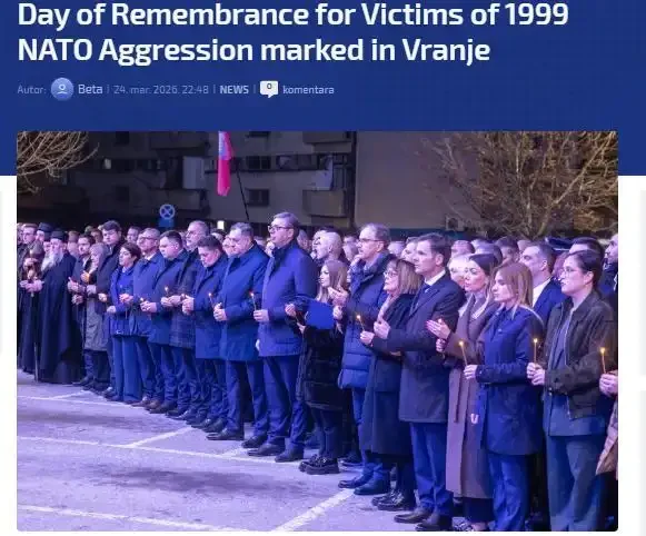 图片[1]-北约轰炸南联盟27周年，塞尔维亚总统武契奇出席纪念活动-华闻时空